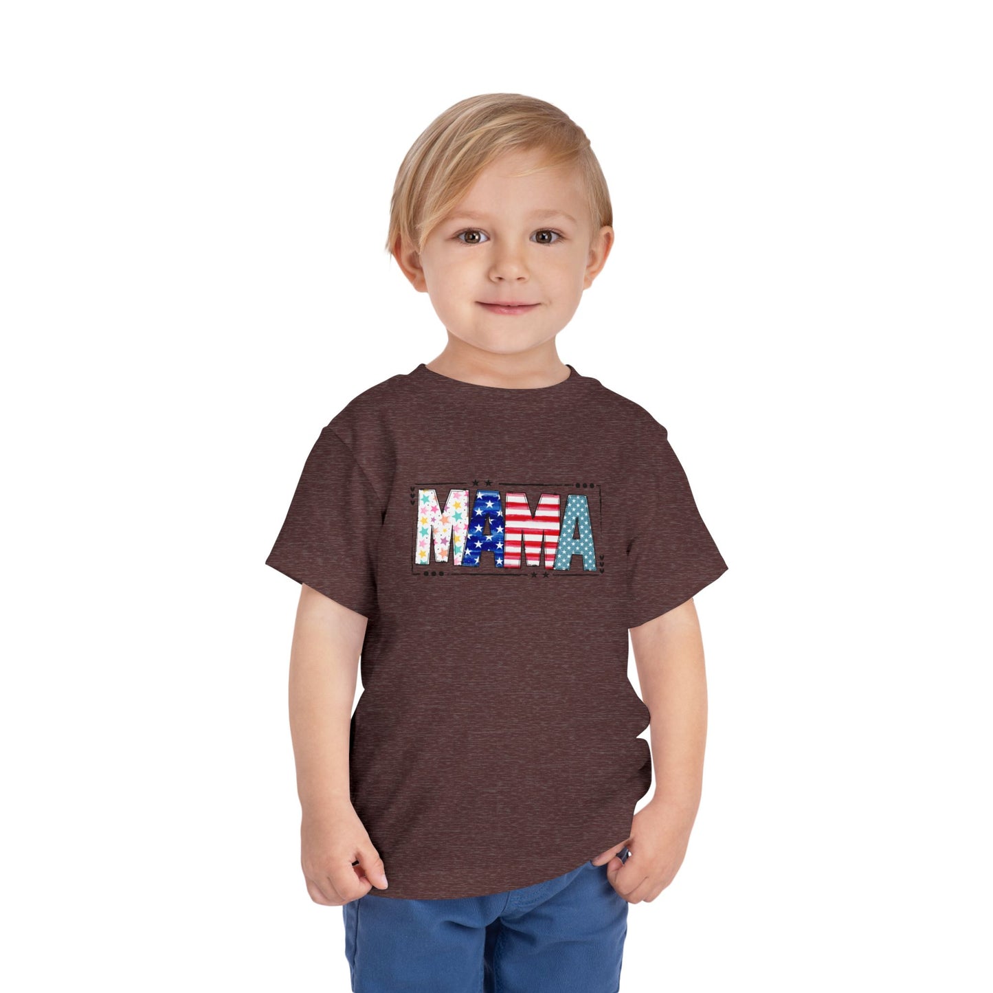 Toddler MAMA Patchwork Stars & Stripes T-Shirt