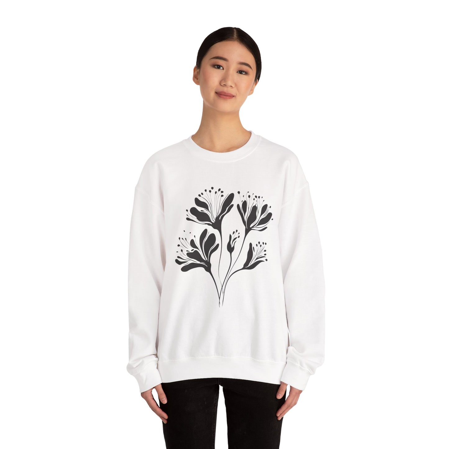 Minimal Floral Line Art Sweatshirt