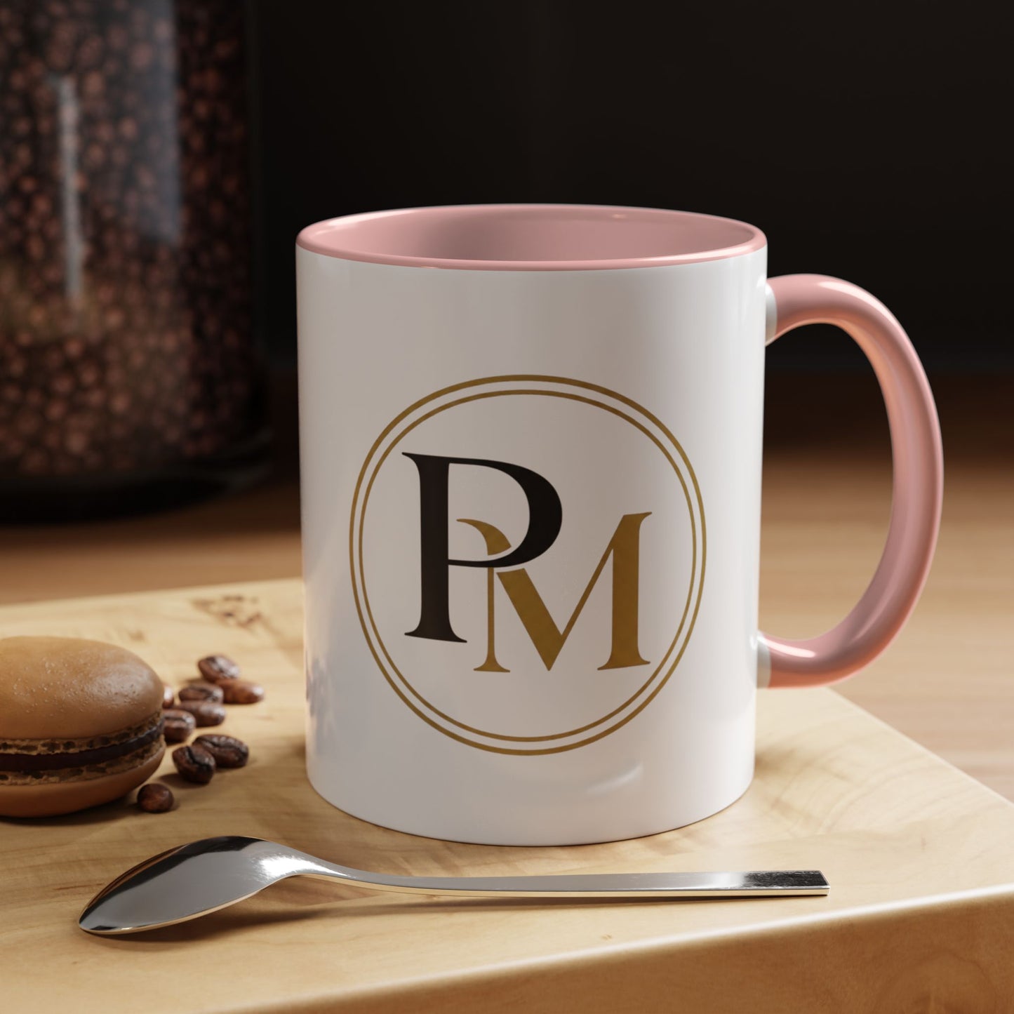 Black Gold PM Initial Accent Mug