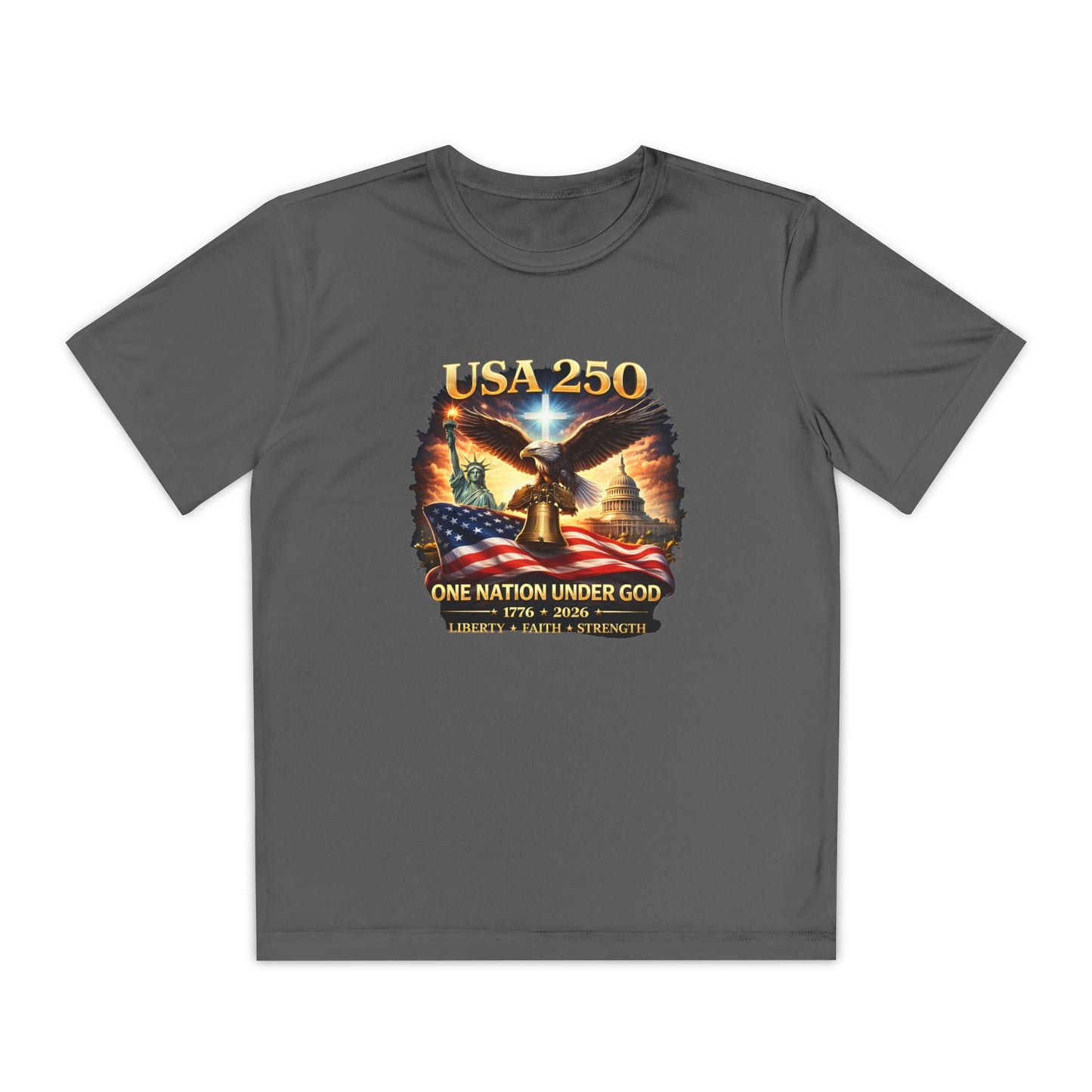 USA 250 Youth Patriotic Graphic Tee