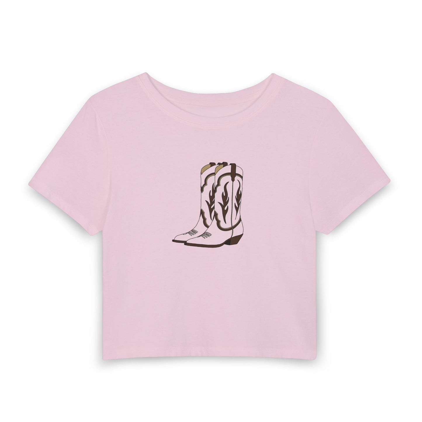 Western Cowboy Boot Crop Tee
