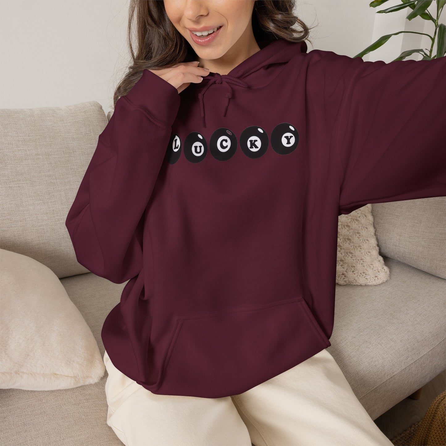 Silent Gaze Maroon Hoodie