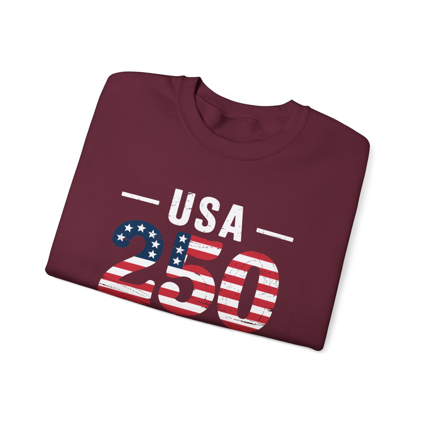 USA 250 Years Patriotic Crewneck Sweatshirt