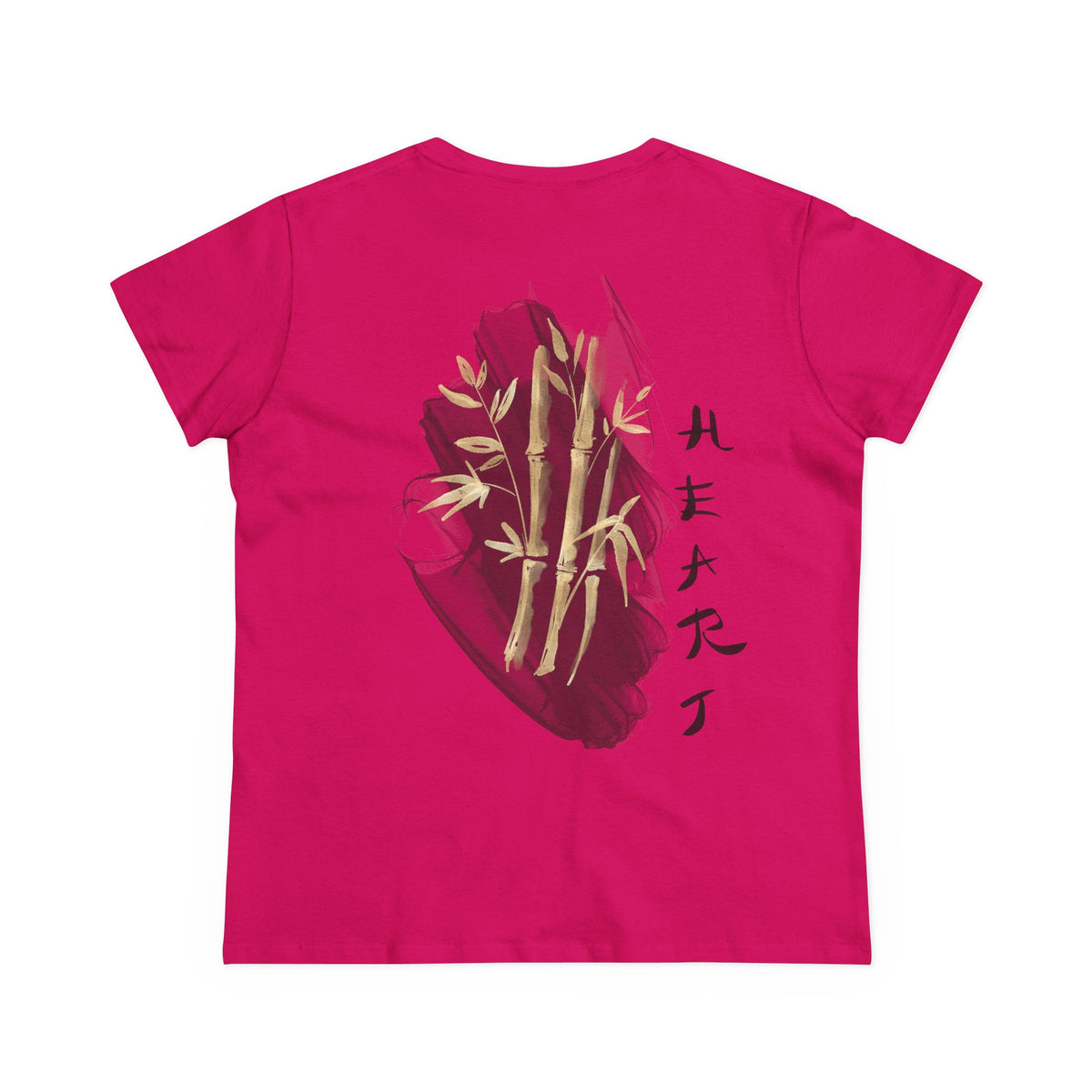 Golden Bamboo Ink Brush Back Print Women’s Tee