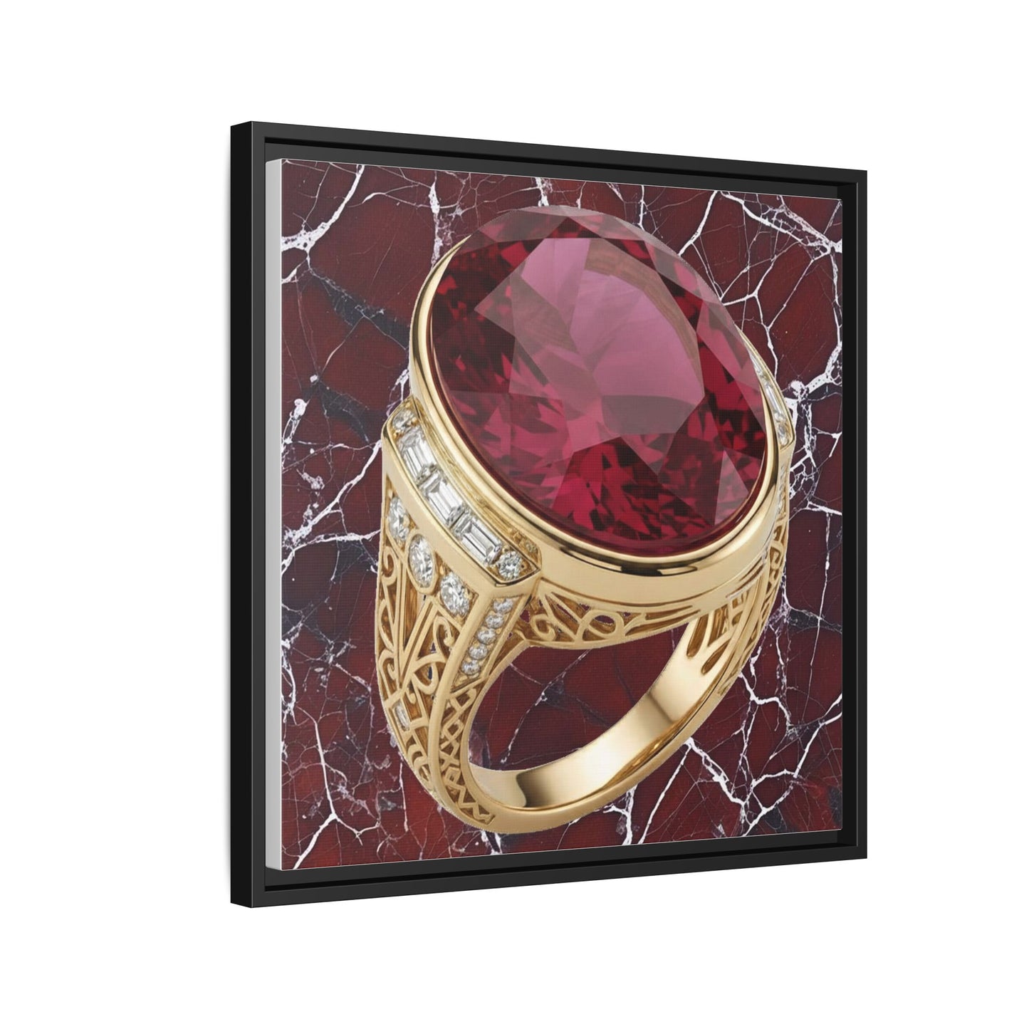Burgundy Ruby Veinstone Canvas