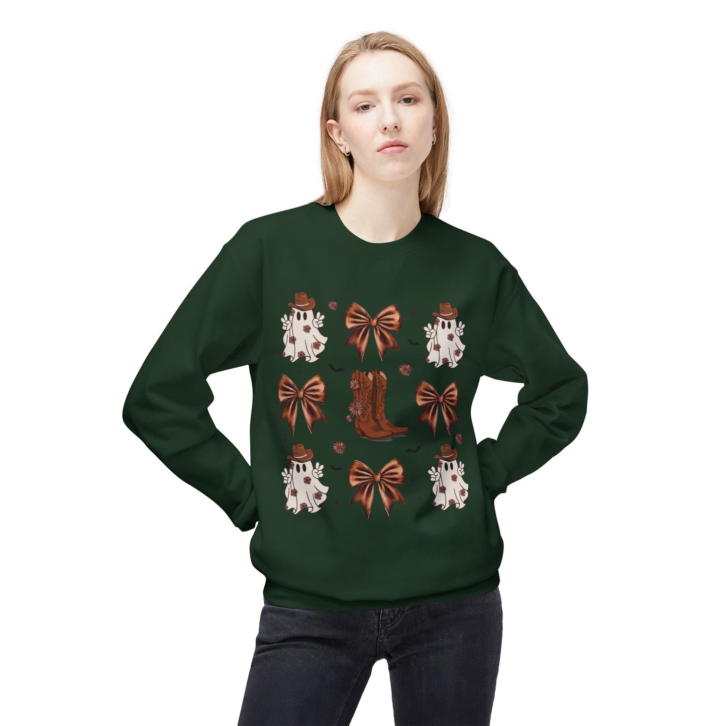 Autumn Floral Graphic Women's Crewneck Sweatshirt