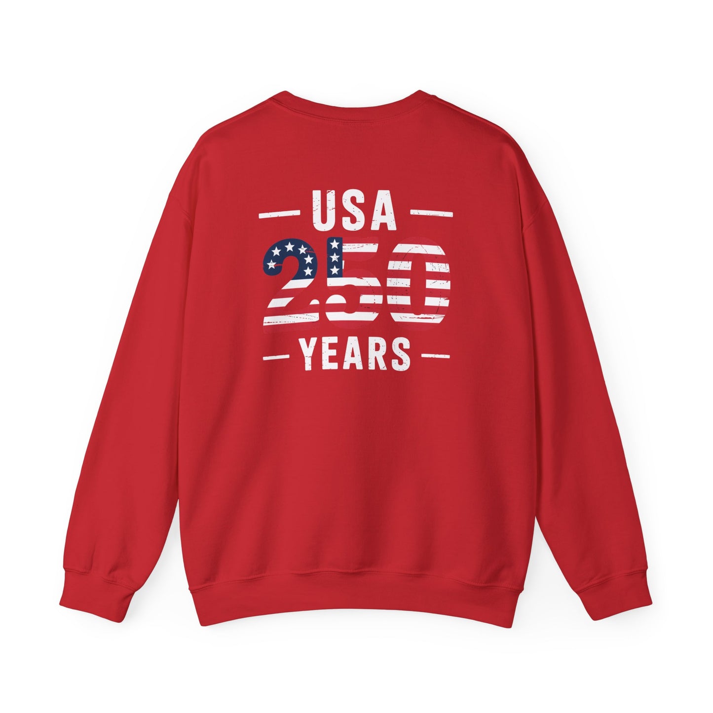USA 250 Years Patriotic Crewneck Sweatshirt