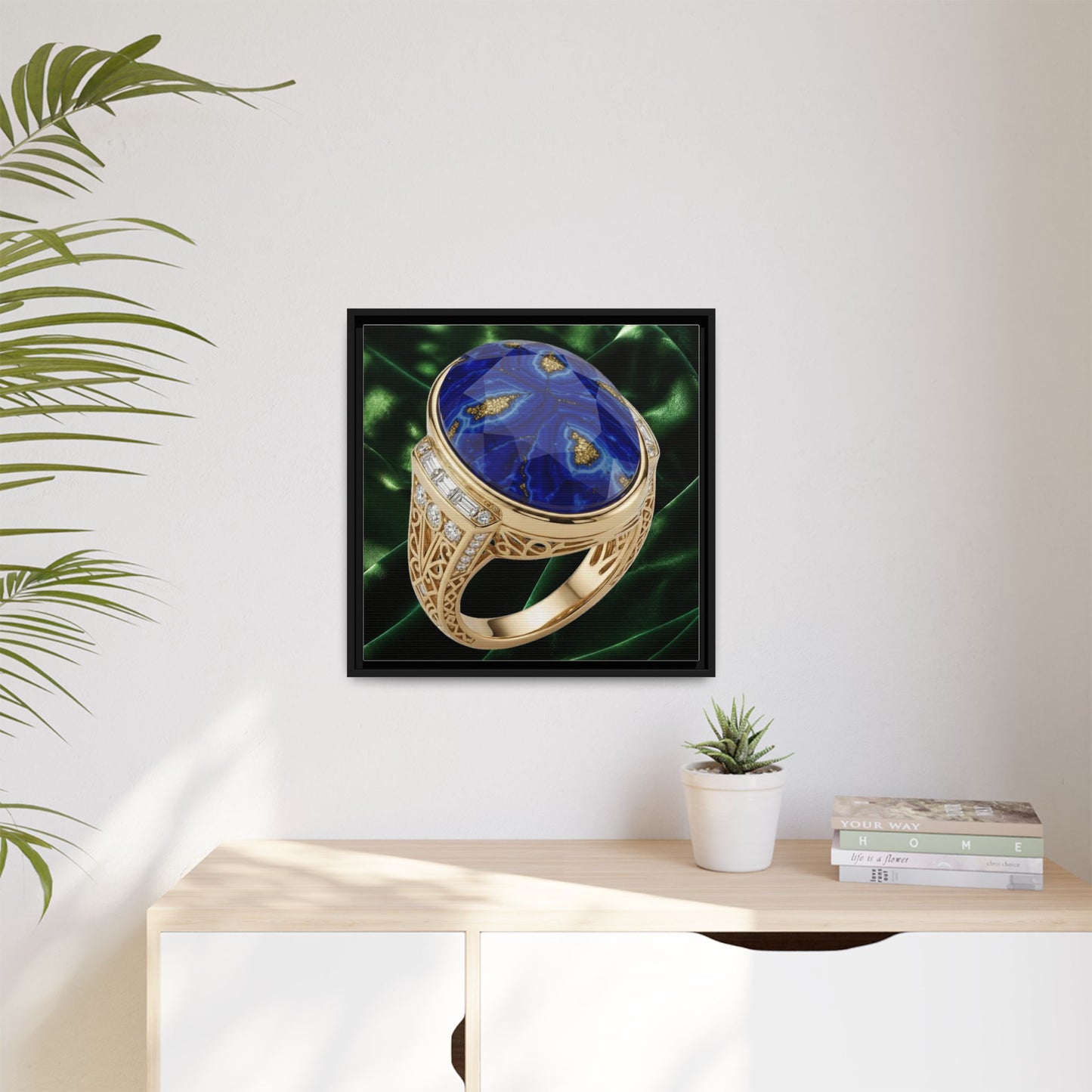 Lapis Verdant Halo Canvas
