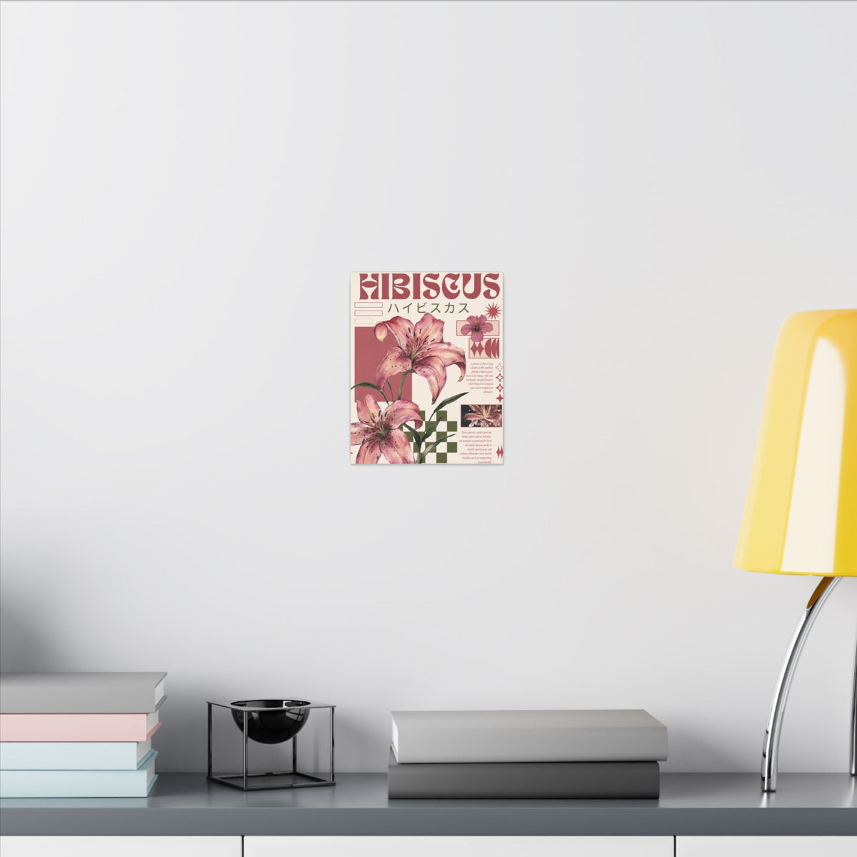 Hibiscus Botanical Matte Canvas Print