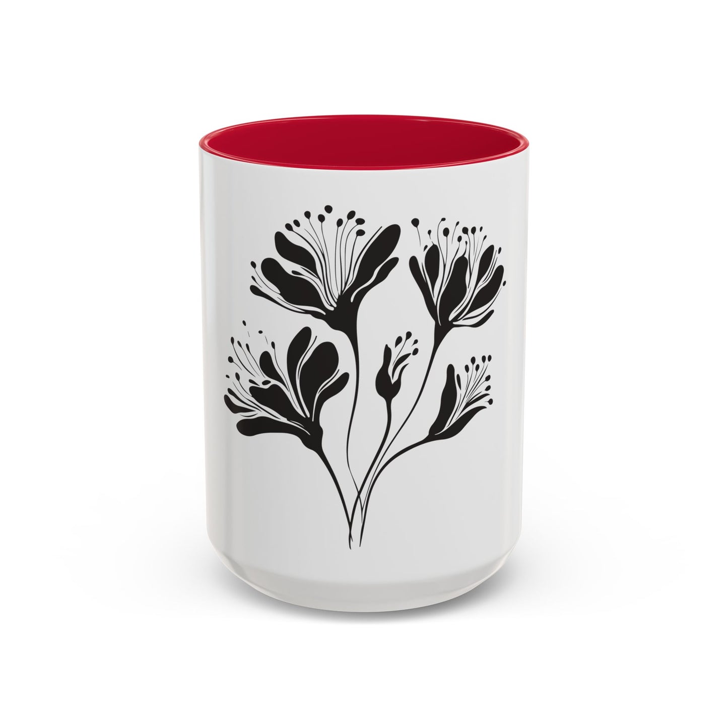 Monochrome Botanical Accent Mug