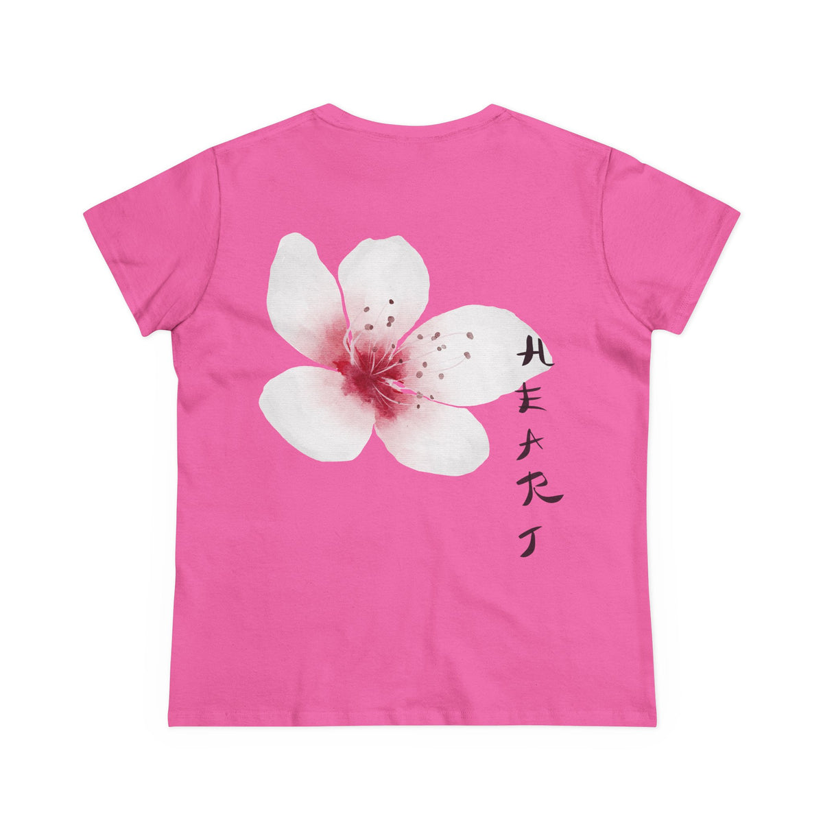 Sakura Blossom & HEART Back Print Women’s Tee