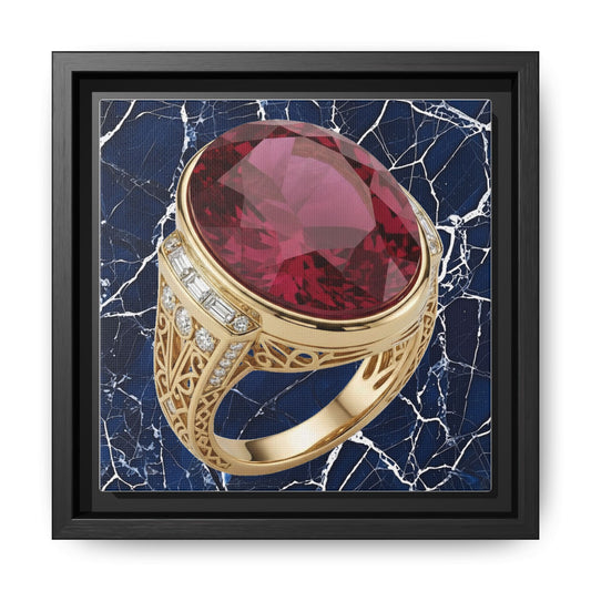 Midnight Ruby Marble Canvas