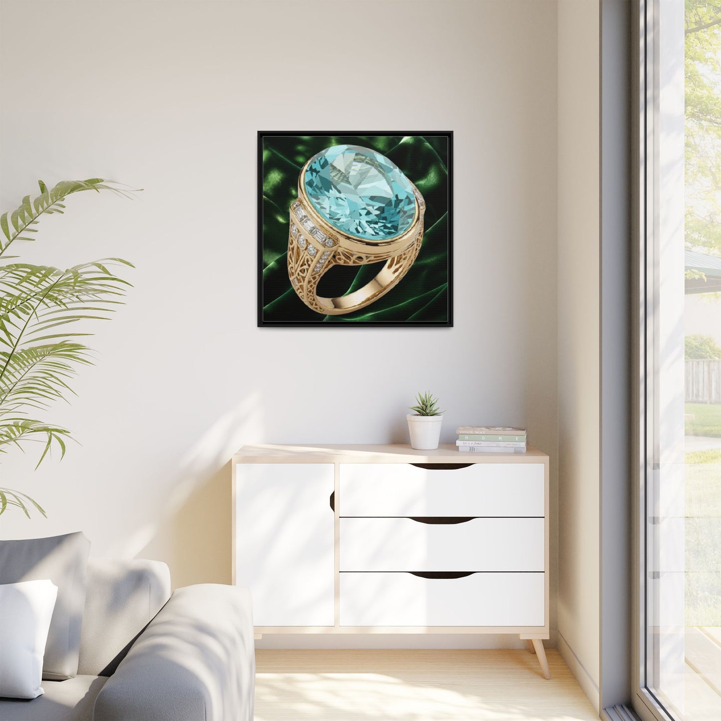 Aquamarine Lumina Ring Canvas