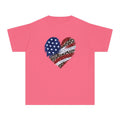 Distressed American Flag Heart Youth T-Shirt