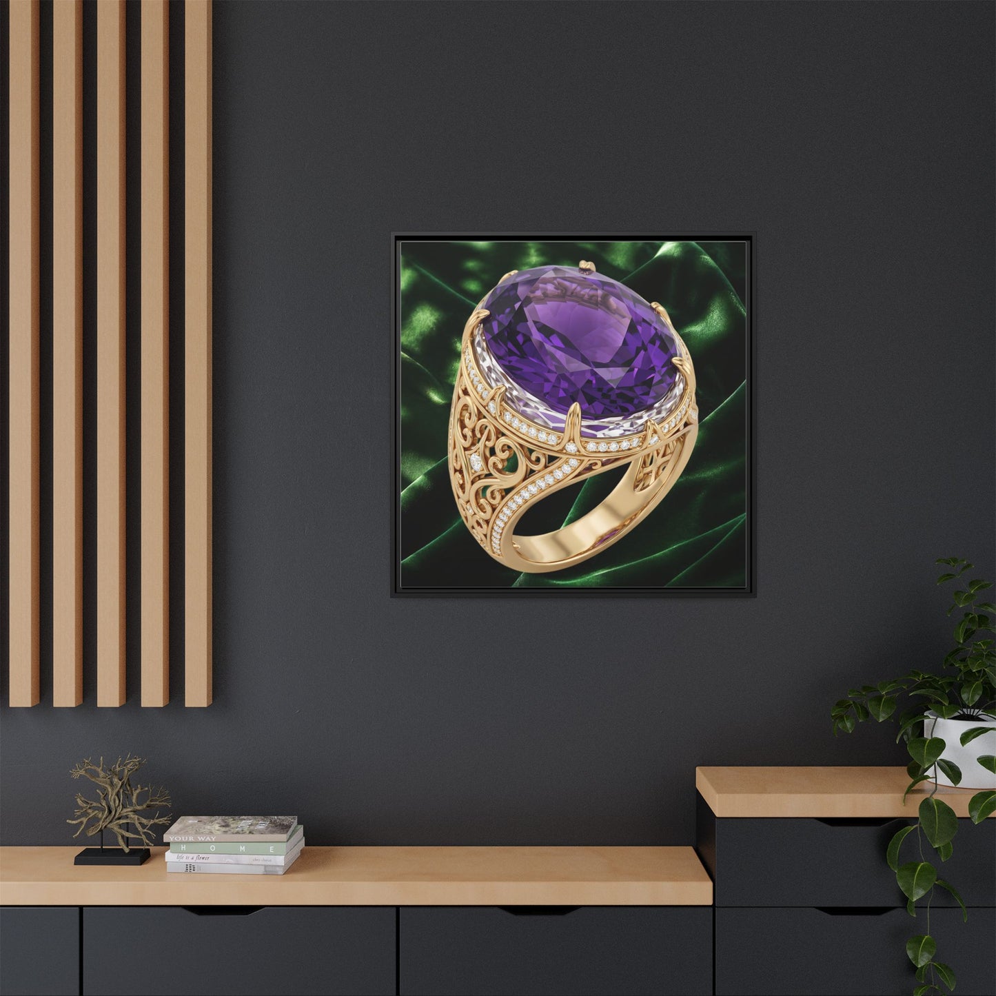 Purple Amethyst Regal Glow Ring Canvas