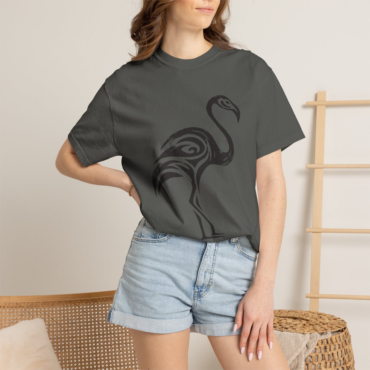 Flamingo Tribal Graphic T-Shirt