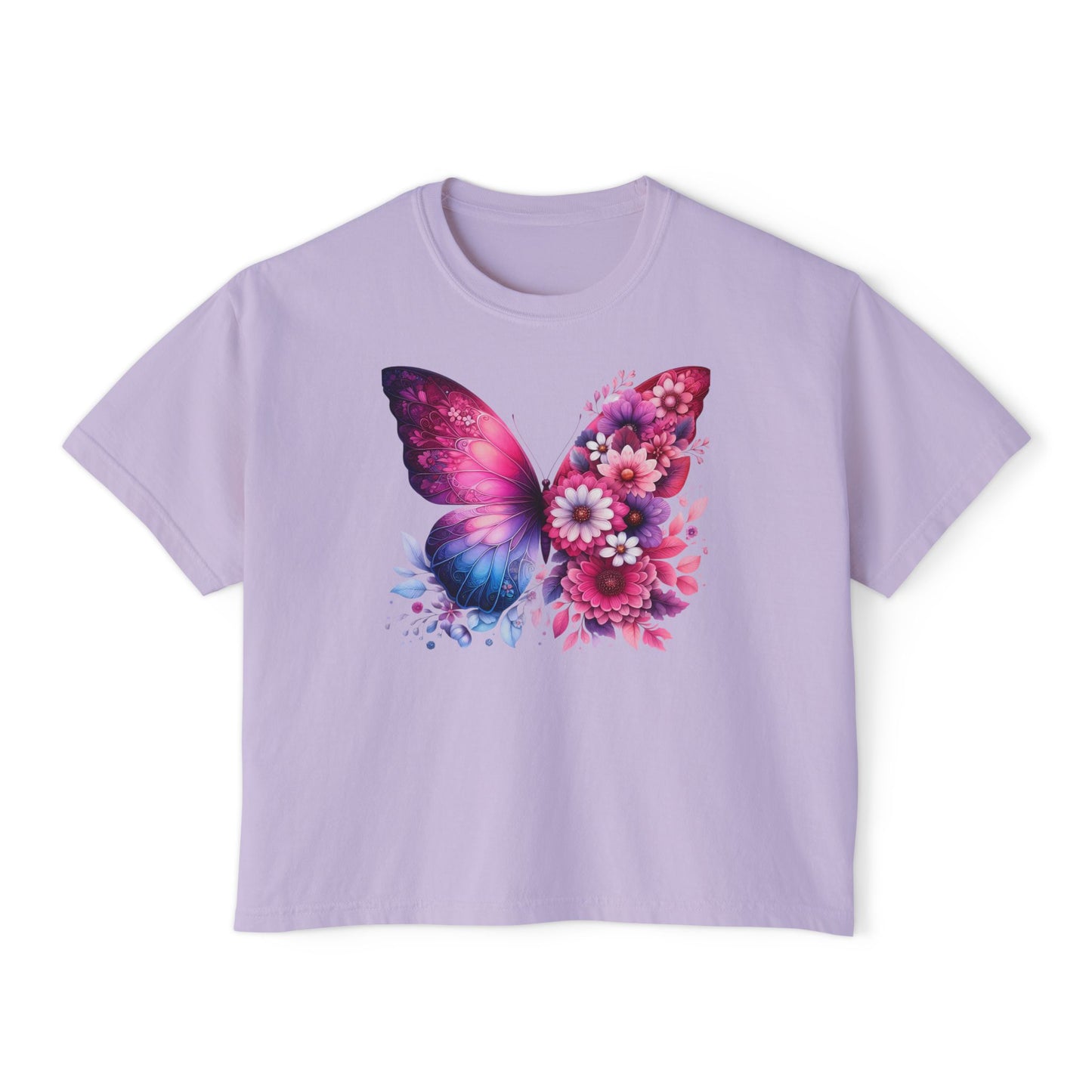 Floral Butterfly Women’s Boxy T-Shirt