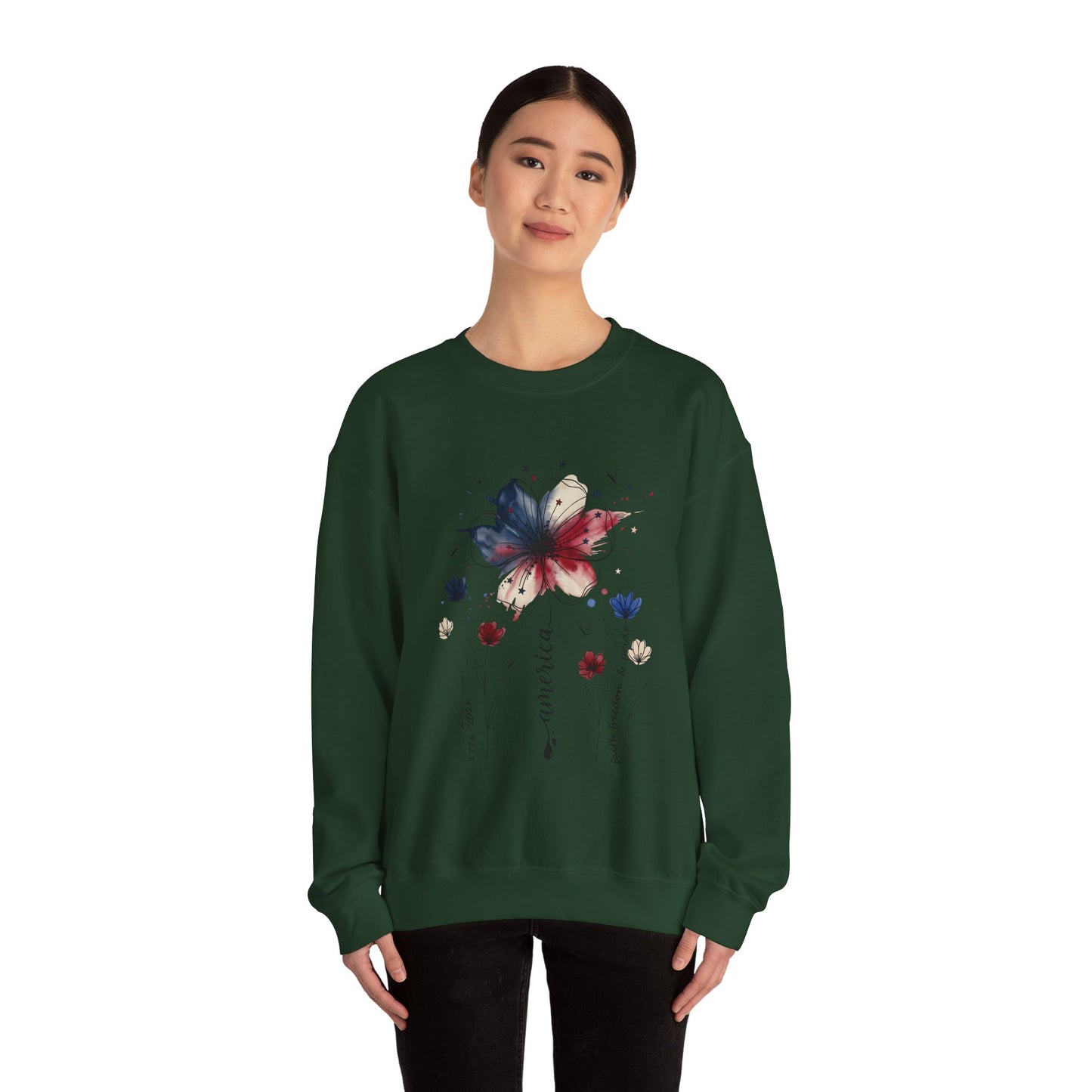 Midnight Bloom Graphic Crewneck Sweatshirt