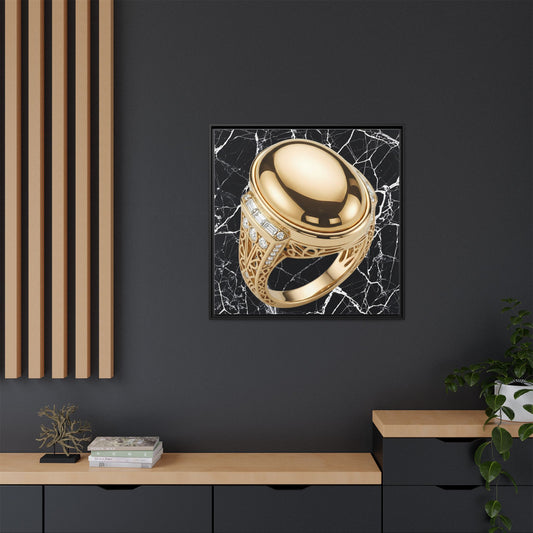 Gilded Marble Signet Canvas