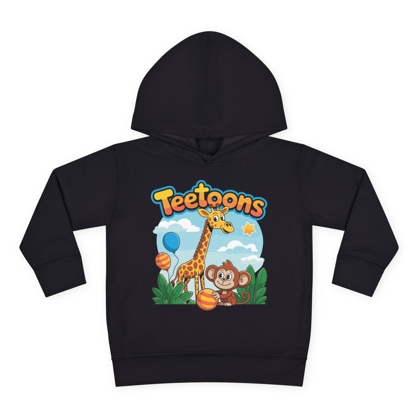 Giraffe and Monkey Toddler Pullover Hoodie