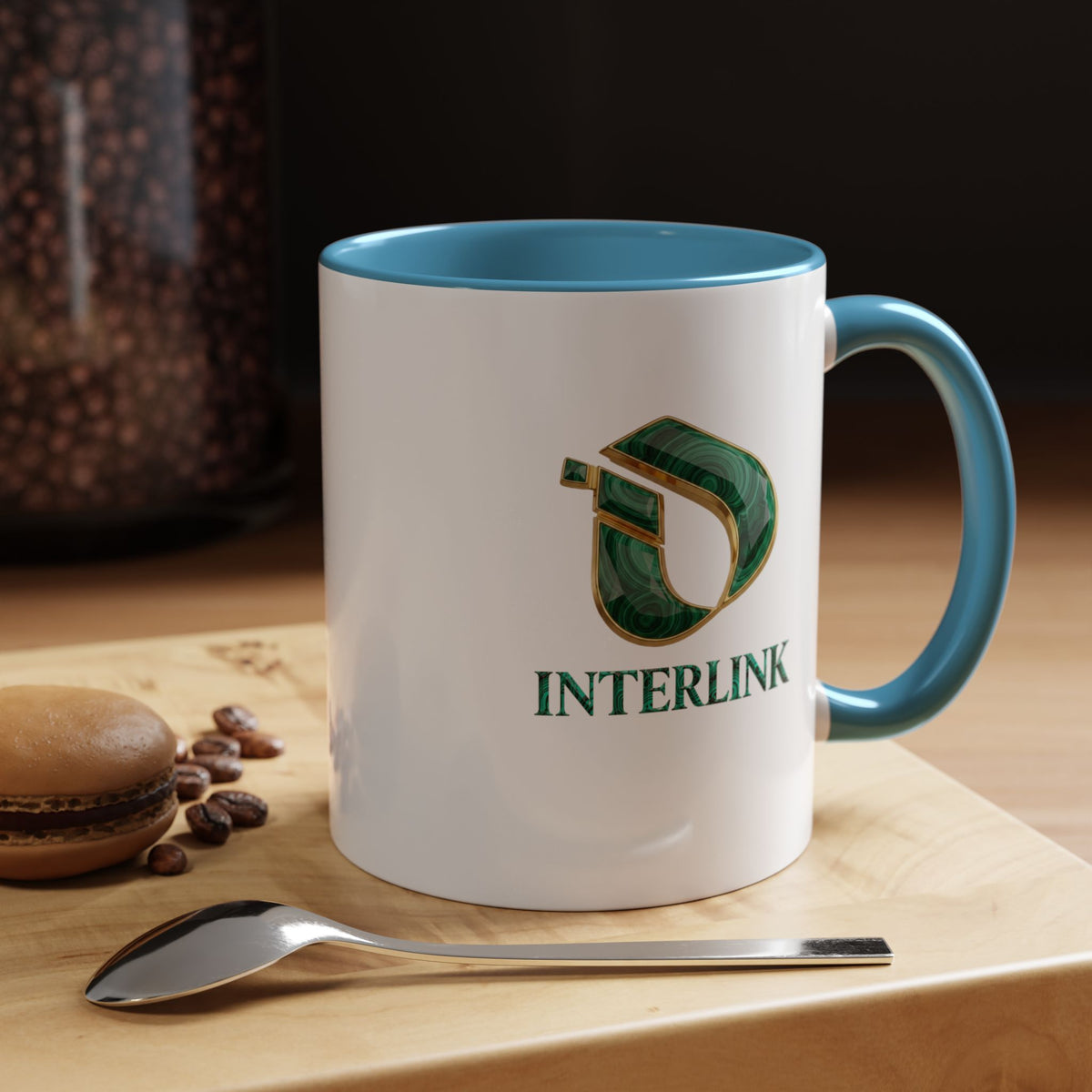 Malachite Vein Interlink Two-Tone Ceramic Mug