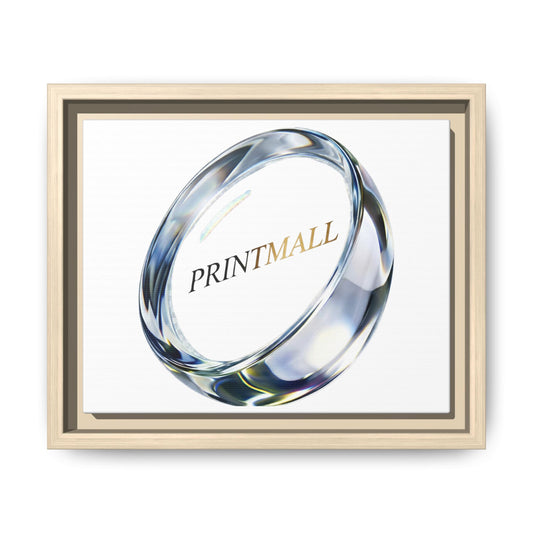 Polished Silver Loop Typography Canvas