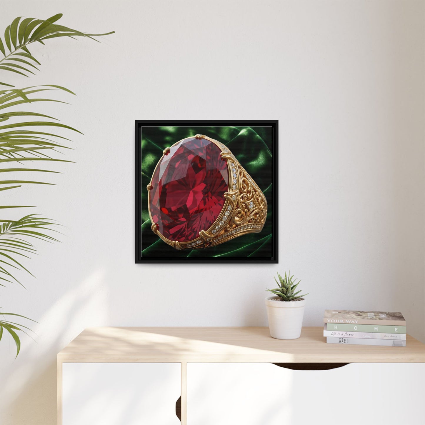 Crimson Ruby Opulence Ring Canvas