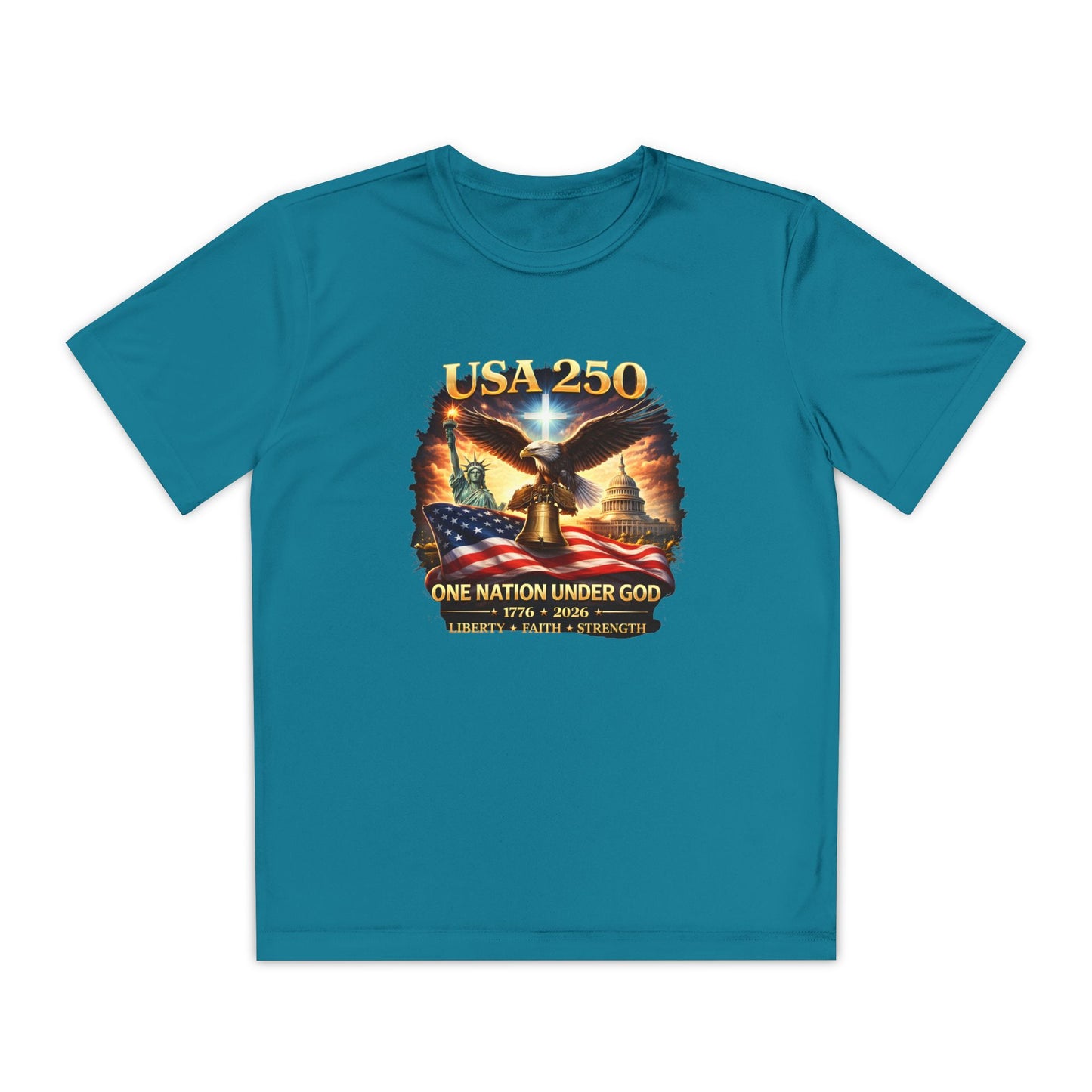 USA 250 Youth Patriotic Graphic Tee