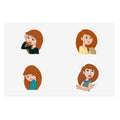 Retro Adventure Girl Sticker Sheet