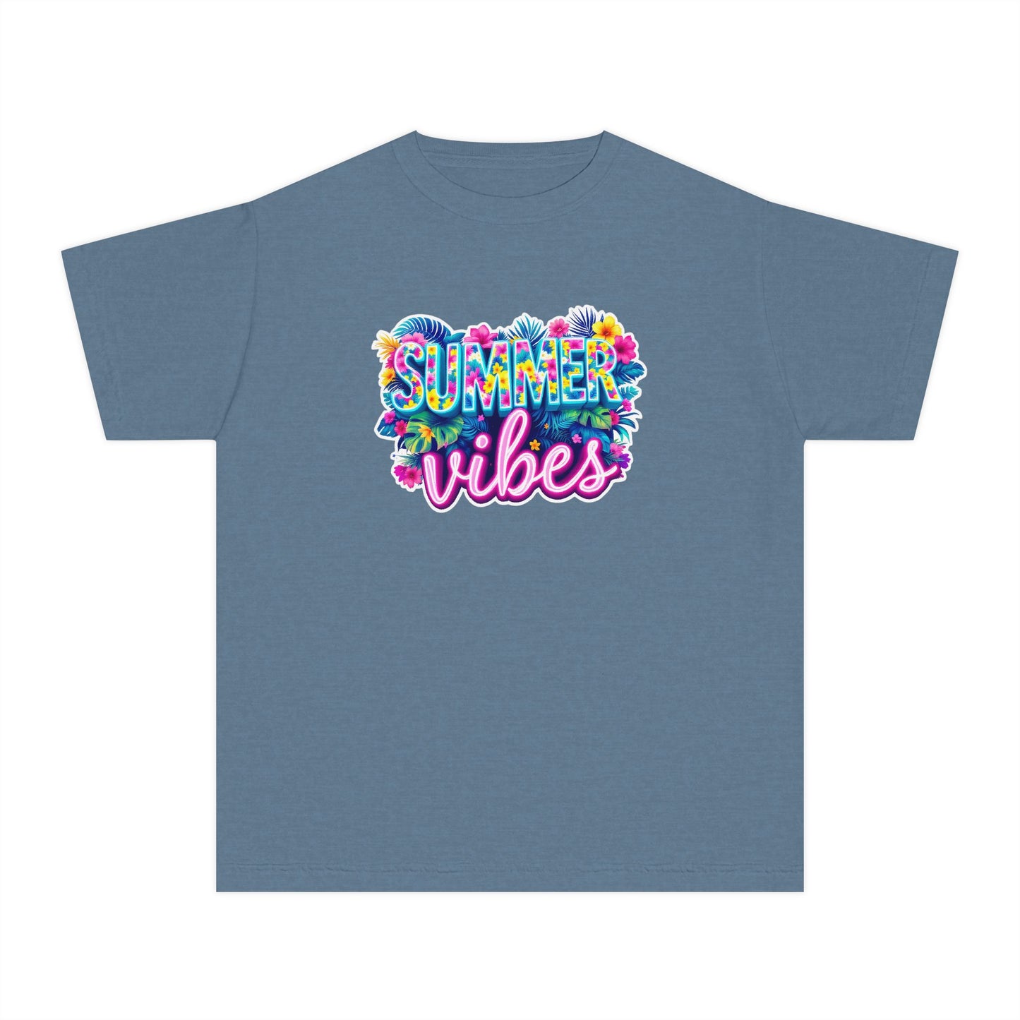 Summer Vibes Floral Youth Tee