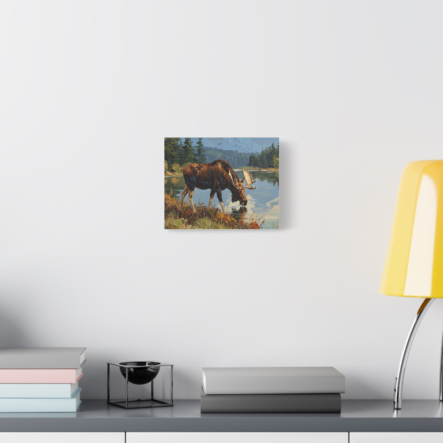 Lakeside Moose Canvas Print