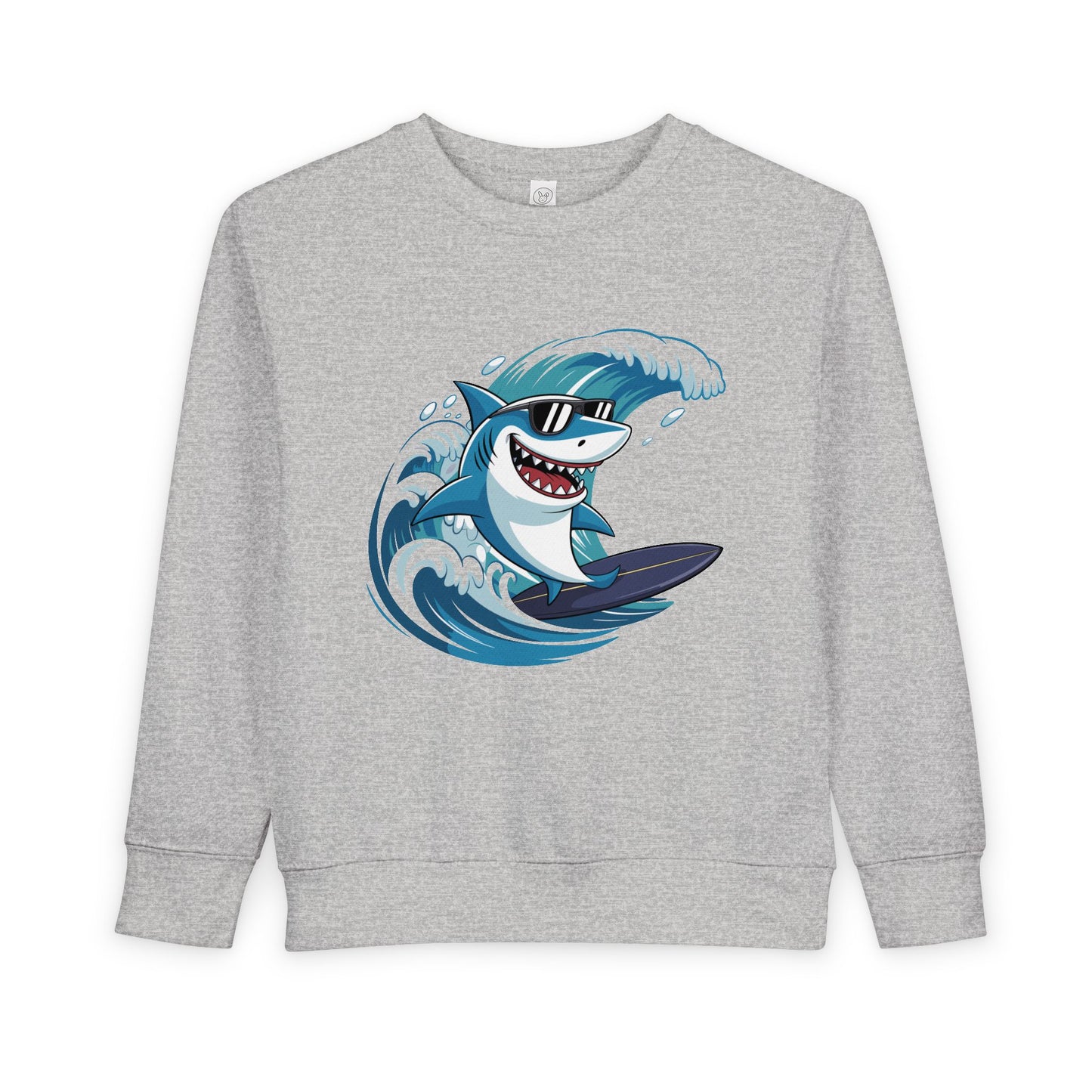 Surfing Shark Toddler Crewneck Sweatshirt