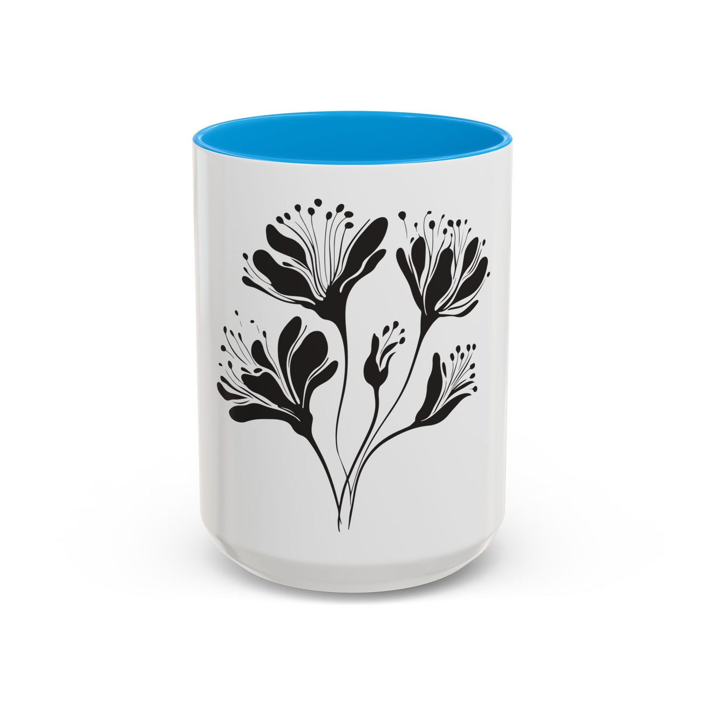 Monochrome Botanical Accent Mug
