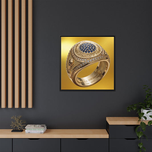 2026 Football Victory Ring Framed Canvas