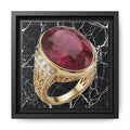 Crimson Marble Canvas