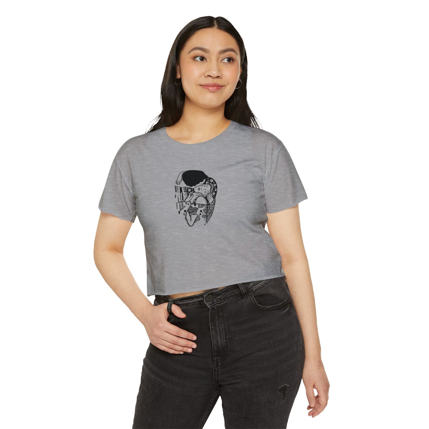 Art Nouveau Couple Kiss Boxy Tee