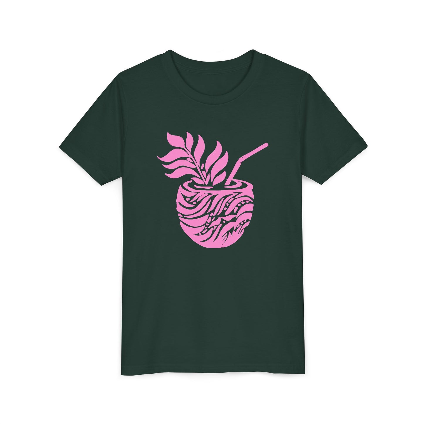 Youth Pink Aloha Drink Tee