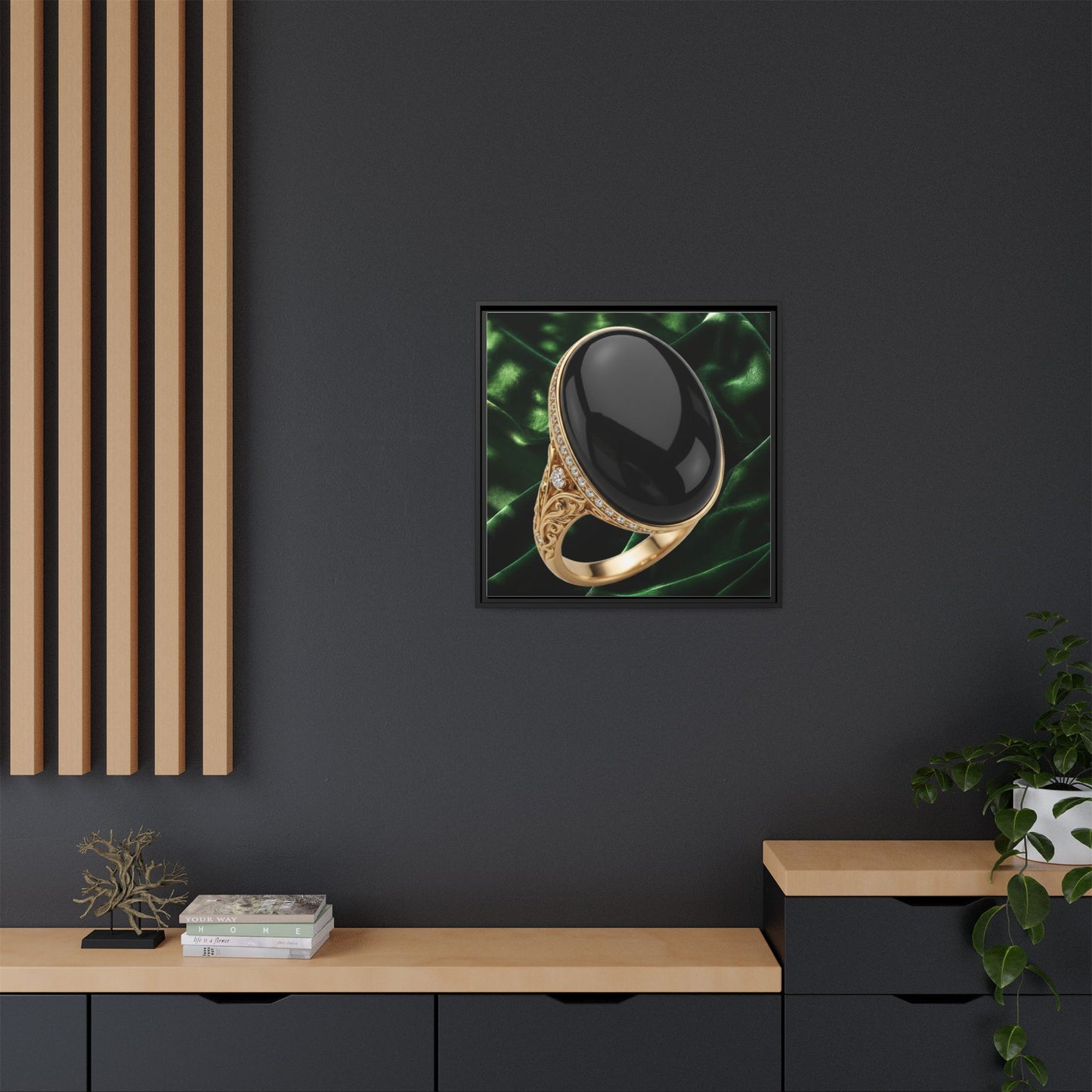 Onyx Emerald Reverie Ring Canvas