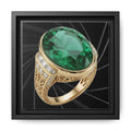 Noir Emerald Jewel Canvas