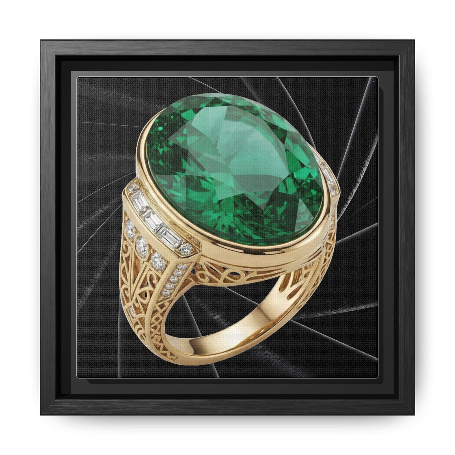 Noir Emerald Jewel Canvas