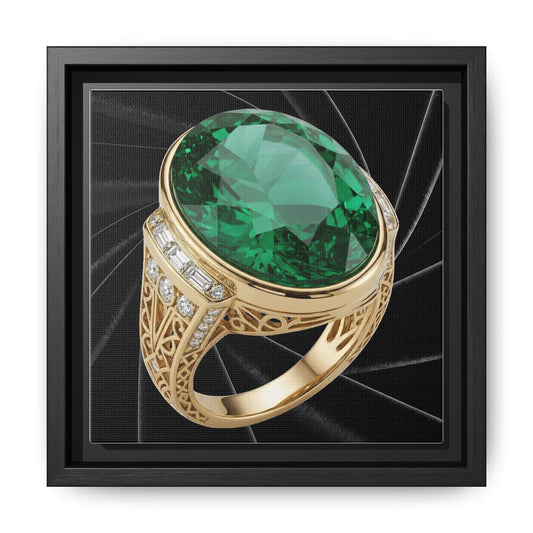 Noir Emerald Jewel Canvas