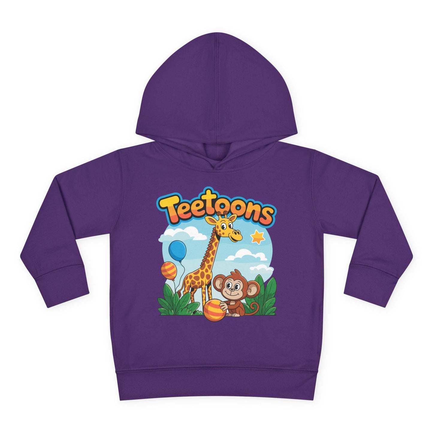 Giraffe and Monkey Toddler Pullover Hoodie