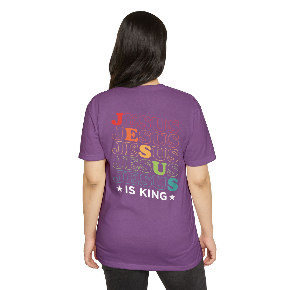 Jesus Is King Stacked Faith Women’s Tee