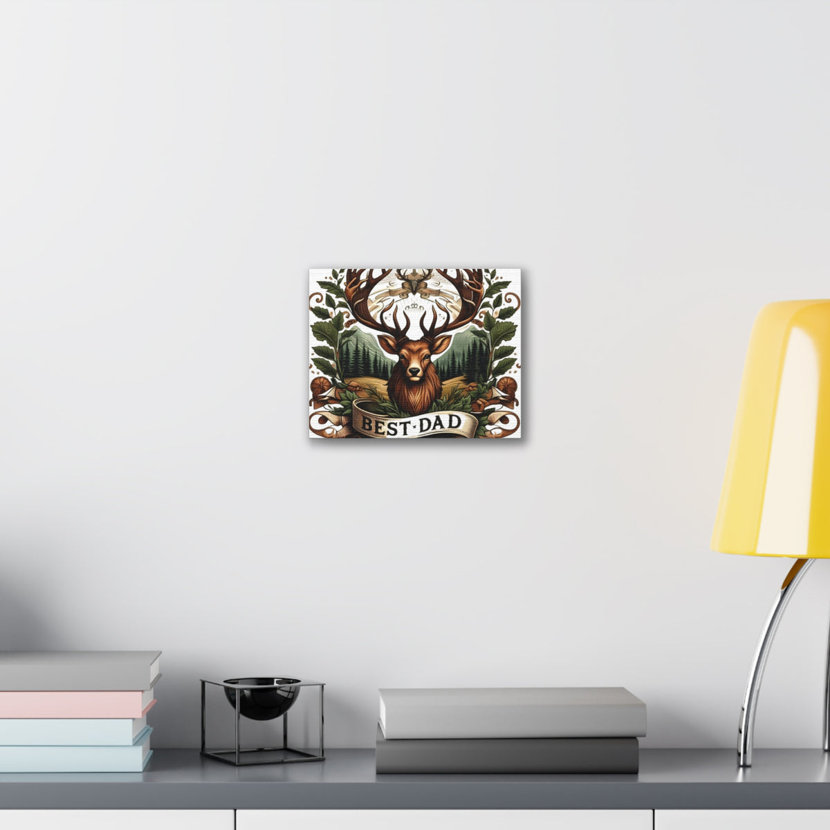 Best Dad Deer Canvas Print