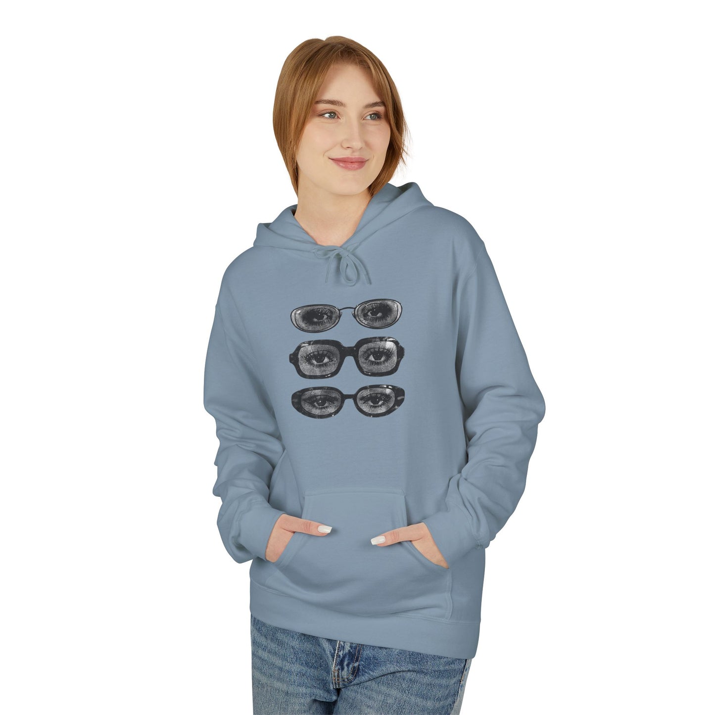 Quiet Gaze Graphic Hoodie