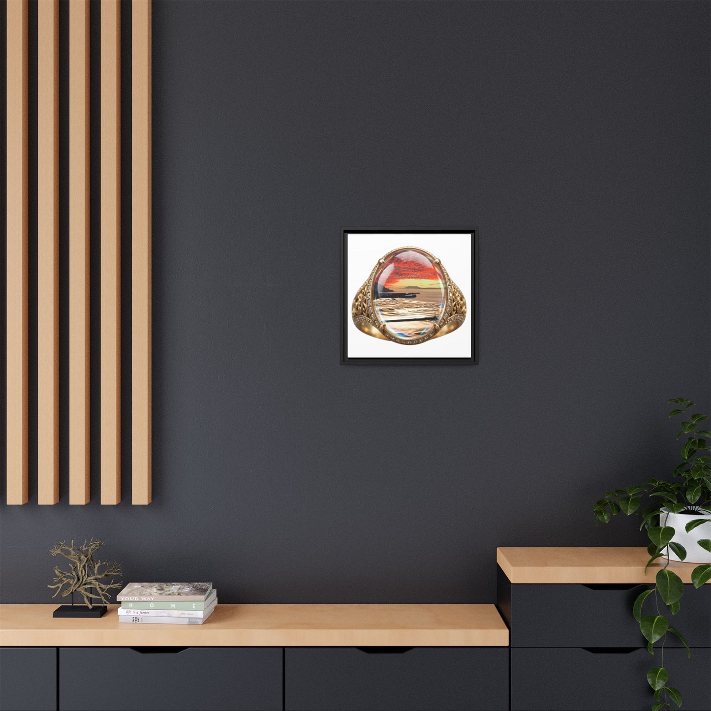 Radiant Coastal Sunset Signet Canvas