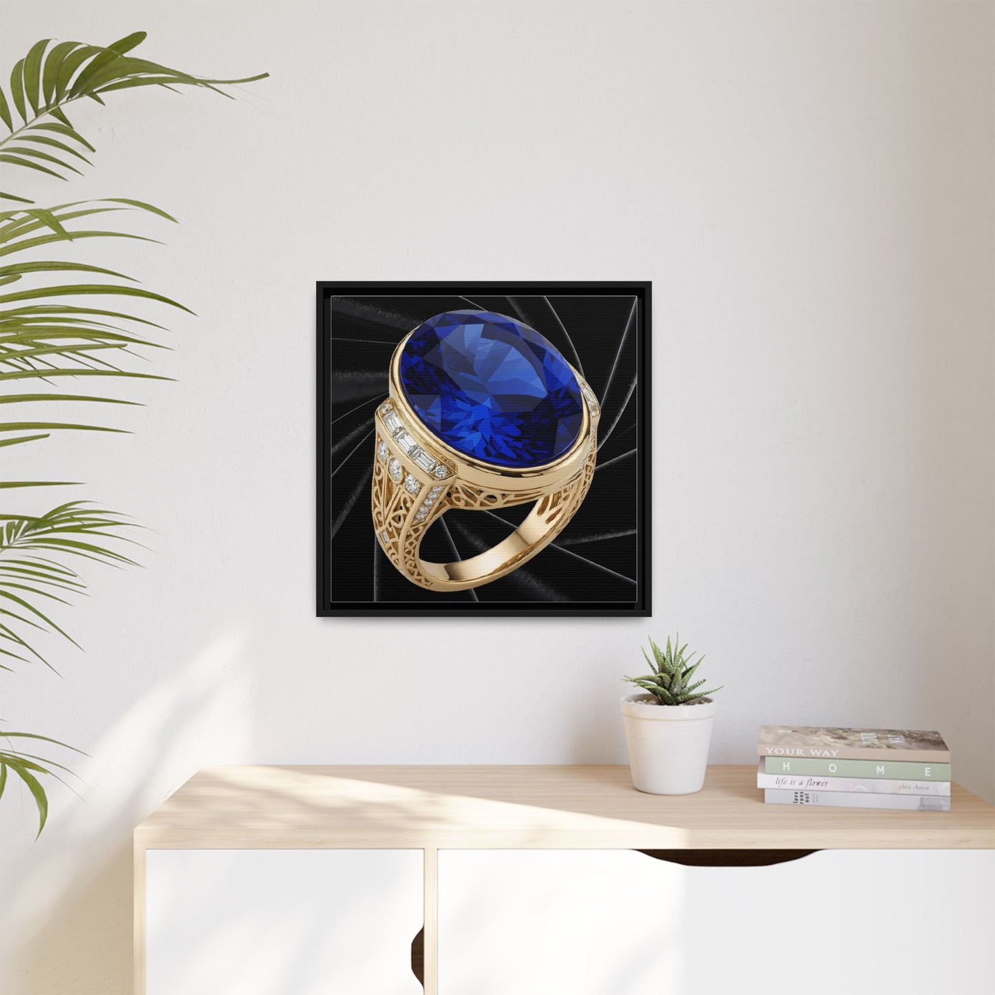 Midnight Sapphire Ring Canvas
