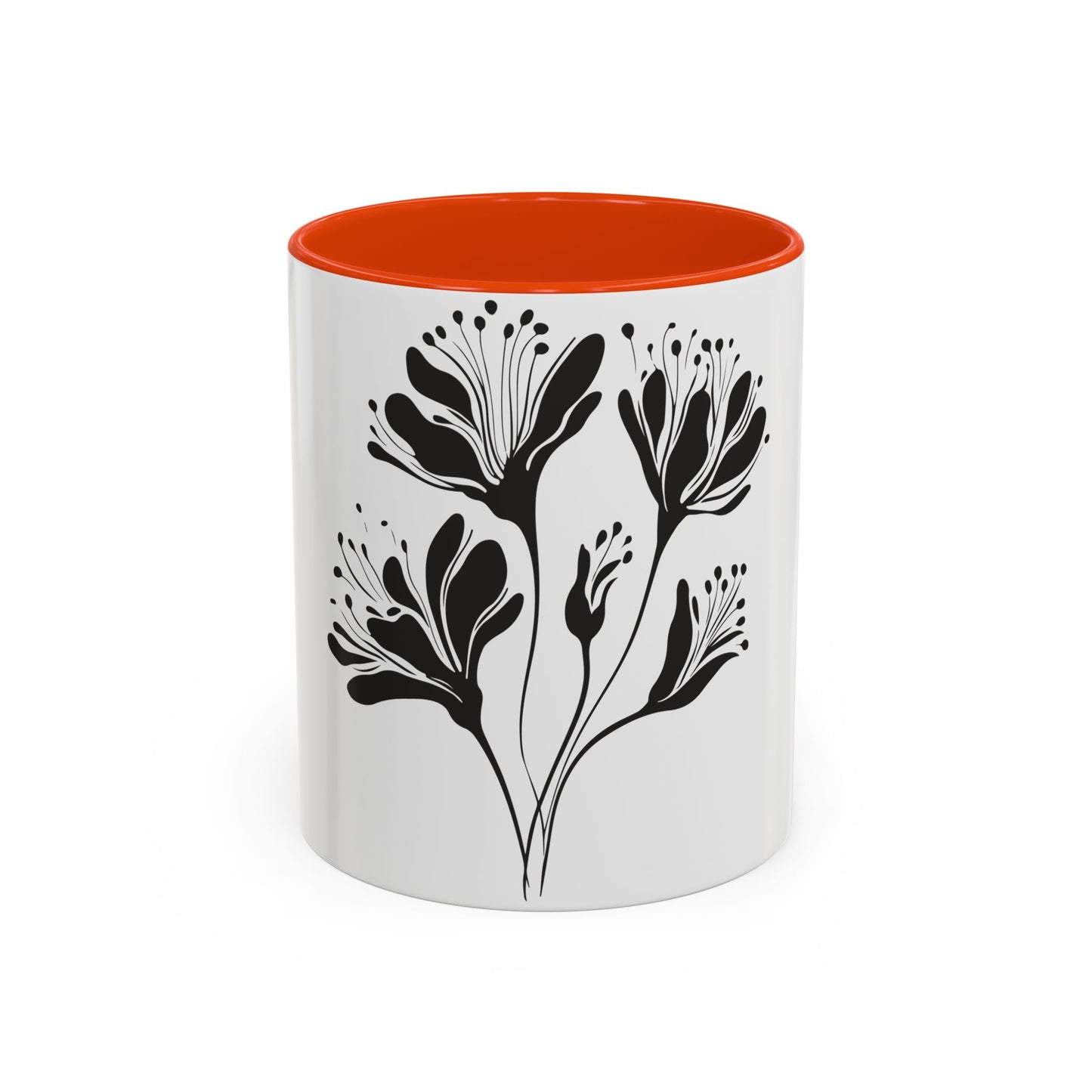 Monochrome Botanical Accent Mug