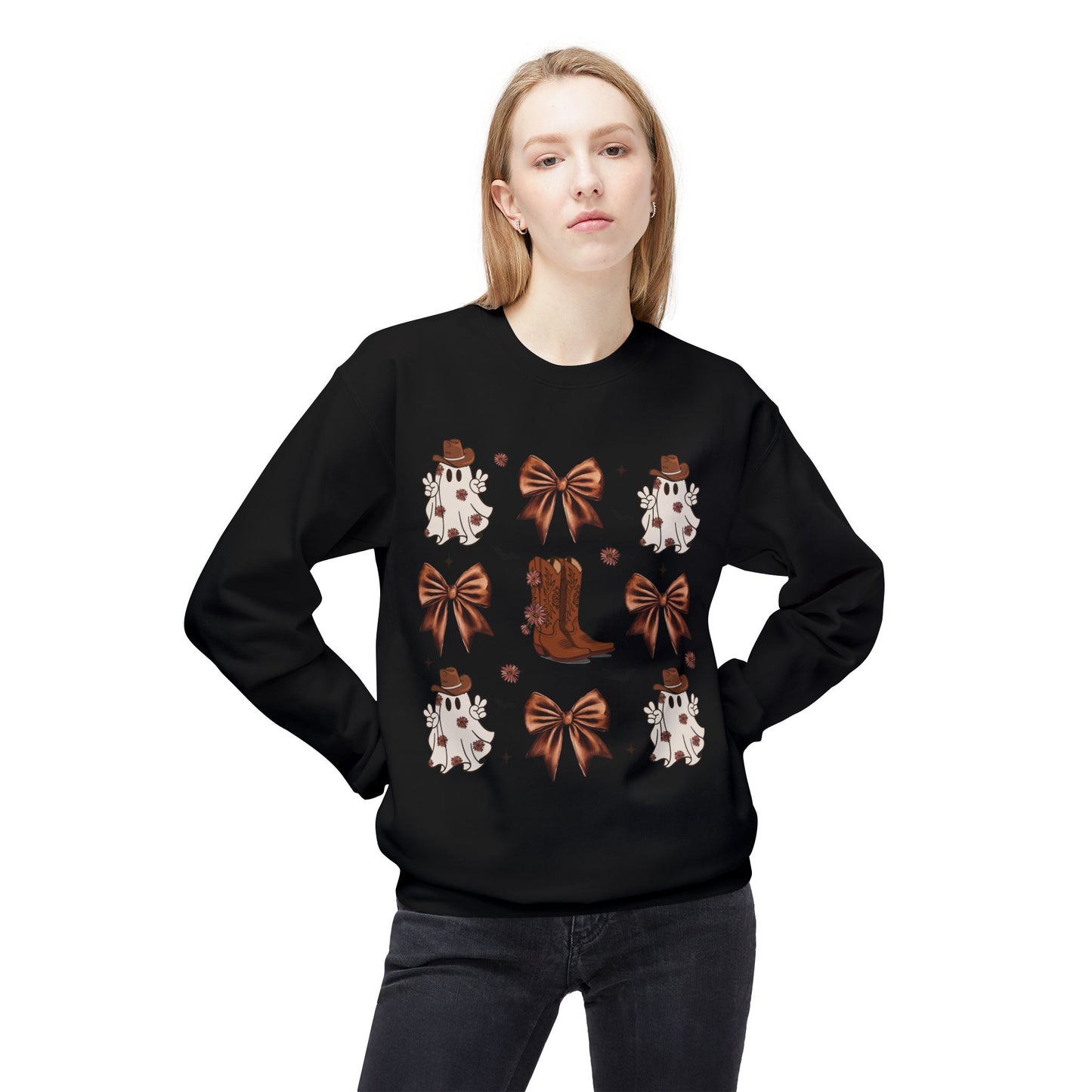 Autumn Floral Graphic Women's Crewneck Sweatshirt