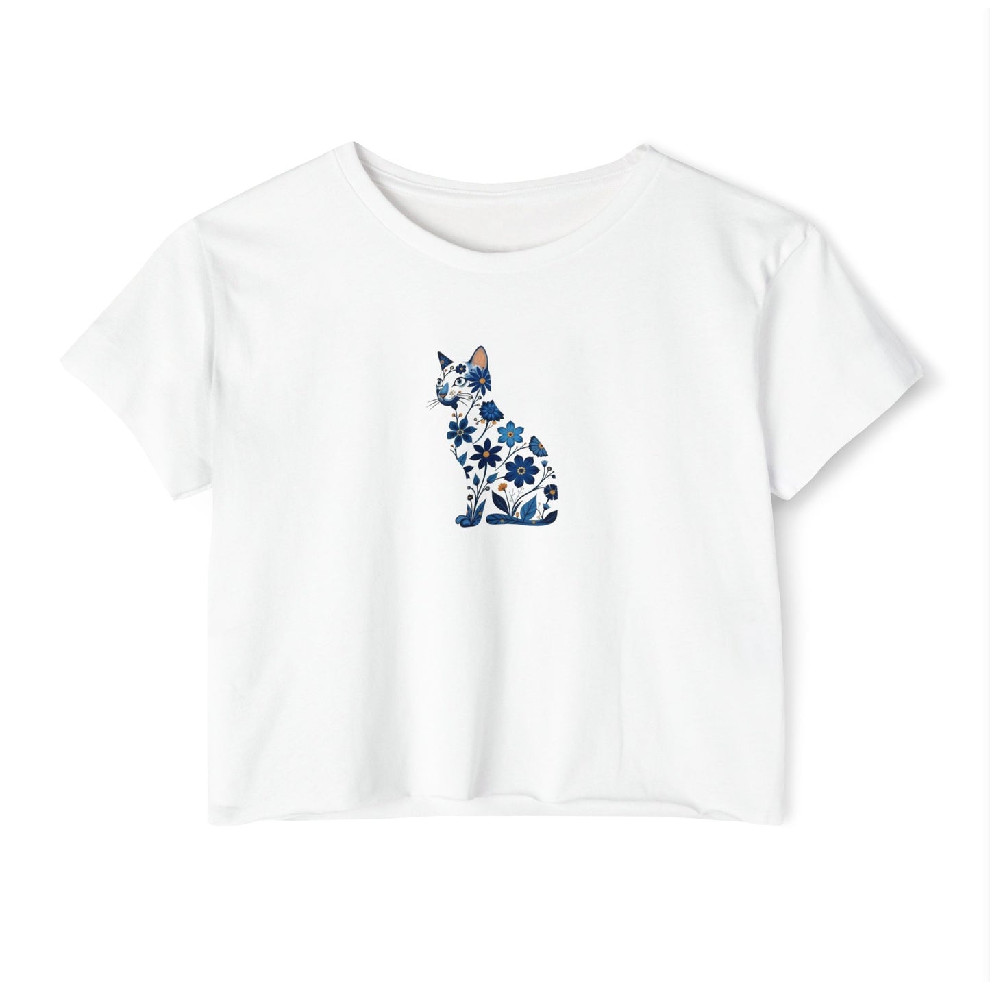 Botanical Cat Silhouette Boxy Tee